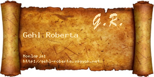 Gehl Roberta névjegykártya